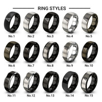traffic cone design tungsten ring styles in silver