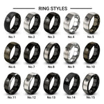 turbo badge design tungsten ring styles in black & gray