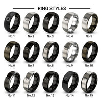 volume knob design tungsten ring styles in black