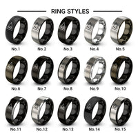 burgee triangle anchor design tungsten ring styles in black