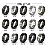 map marker design tungsten ring styles in grey