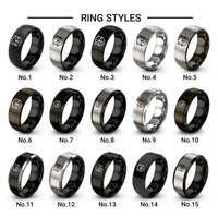 otter design tungsten ring styles in black
