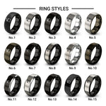 ammo can design tungsten ring styles in black