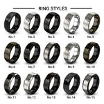 buoy wave design tungsten ring styles in grey