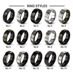 talon print design tungsten ring styles in black