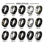 redwood grove design tungsten ring styles in black