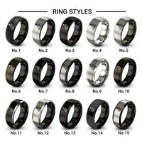 coastal cliffs lighthouse design tungsten ring styles in black