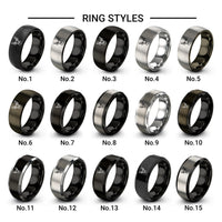 whitetail deer design tungsten ring styles in gray