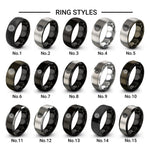 bearing ring design tungsten ring styles in gunmetal & black