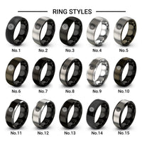 bearing ring design tungsten ring styles in gunmetal & black