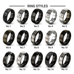 conductor baton design tungsten ring styles in black & silver