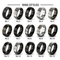 conductor baton design tungsten ring styles in black & silver