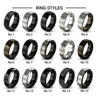 drum lug design tungsten ring styles in gunmetal & silver