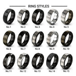 sabre color guard design tungsten ring styles in black & gray