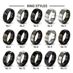 fermata quarter design tungsten ring styles in black