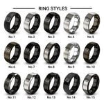 control surface design tungsten ring styles in black & gray