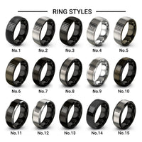 dual jacks design tungsten ring styles in gunmetal & grey