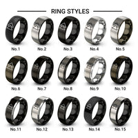 fast forward design tungsten ring styles in black & gray