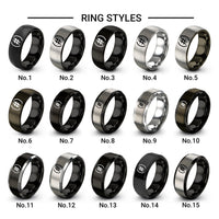 accidental sharp design tungsten ring styles in black & gray