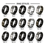 coda mark design tungsten ring styles in black & silver