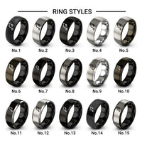glissando pair design tungsten ring styles in black