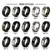 corner bee design tungsten ring styles in black & gray