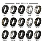 upright piano design tungsten ring styles in black