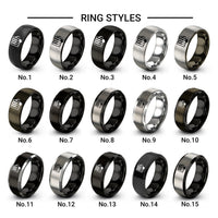 piano keys design tungsten ring styles in black