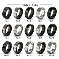 ahimsa hand wheel design tungsten ring styles in silver