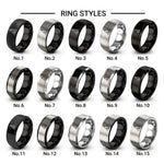 buddha pose design tungsten ring styles in black