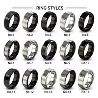 dreamcatcher feathers design tungsten ring styles in black & gray