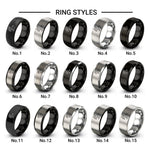birds rising design tungsten ring styles in black