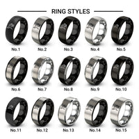 hummingbird silhouette blossom design tungsten ring styles in black