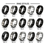 hummingbird design tungsten ring styles in black