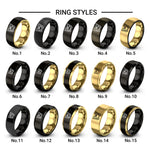 butterfly pair heart design tungsten ring styles in black & gold