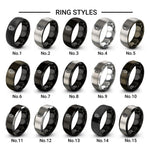 sunflower bloom design tungsten ring styles in black