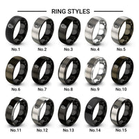 sunflower bloom design tungsten ring styles in black