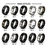 oak tree roots design tungsten ring styles in gunmetal & gray