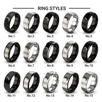 laurel branch design tungsten ring styles in black