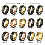 love knot design tungsten ring styles in gunmetal & gold