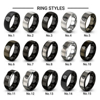 beehive skep design tungsten ring styles in gunmetal & black