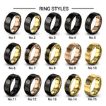hay bale design tungsten ring styles in gold