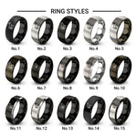 horse design tungsten ring styles in black & grey