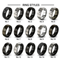 horse design tungsten ring styles in black & gray
