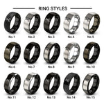 grooming scissors design tungsten ring styles in black & silver