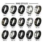 stethoscope design tungsten ring styles in gunmetal & black
