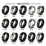 cinema projector design tungsten ring styles in black & grey