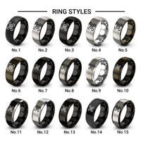 viewfinder design tungsten ring styles in black