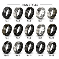oscilloscope waveform design tungsten ring styles in gunmetal & gray