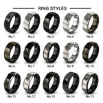 barber clippers design tungsten ring styles in black & grey